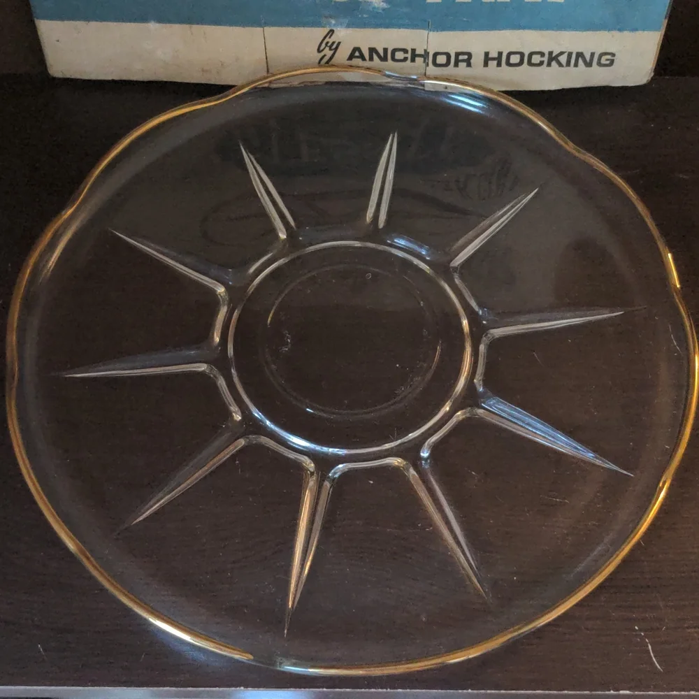 Vintage Anchor Hocking Swedish 2 pc. Chip and Dip Set
